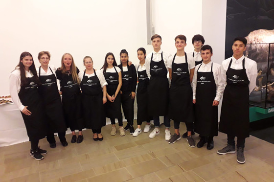 Cateringseinsatz bei der Wiedereröffnung des Naturhistorischen Museums 2019