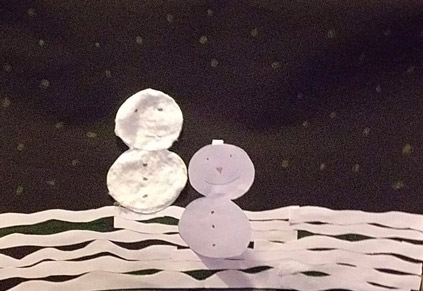 Junge Künstler - Schneemänner