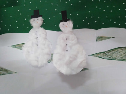Junge Künstler - Schneemänner