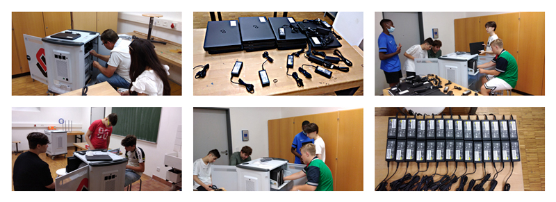 Aufbau der Laptopwagen